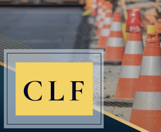 Road safety cones with CLF logo